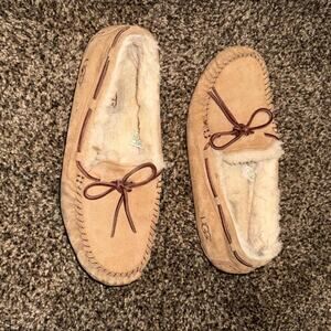 UGG Chestnut Sheepskin Moccasin Slippers